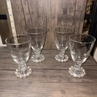 Set Of 4 Vintage Anchor Hocking Berwick-Boopie Clear 5-1/2" Water Goblets