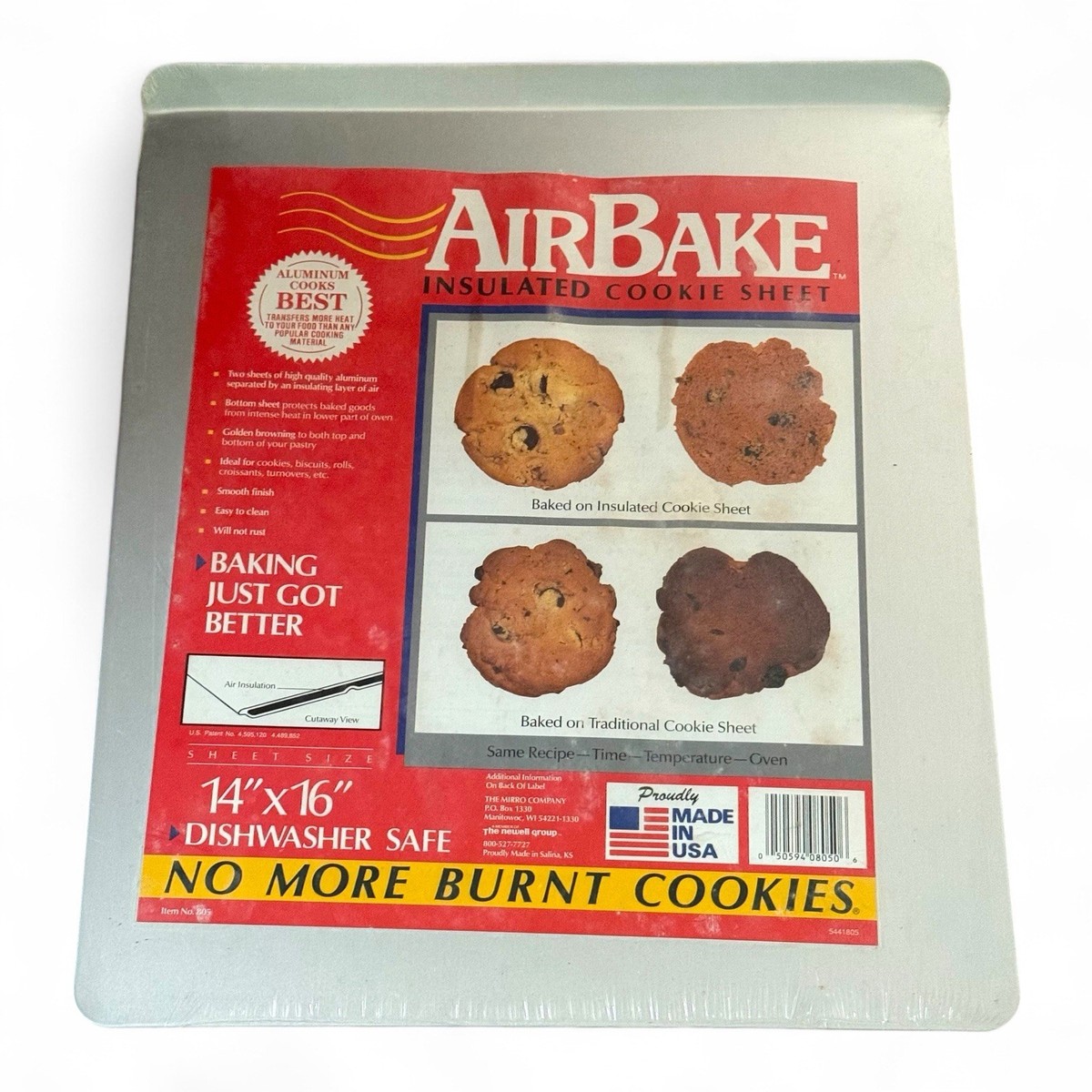 Aluminum Airbake Large Natural Cookie Sheet Small Airbake