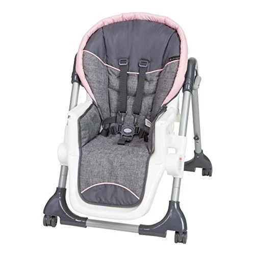 Silla Alta Baby Trend Dine Time 3 en 1 Rosa Estrella Asiento Plegable Ajustable Foto 4 de 4