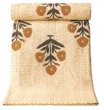 Handmade Quilt Floral Vintage Indian Cotton Throw Boho Bedspread Queen Blanket