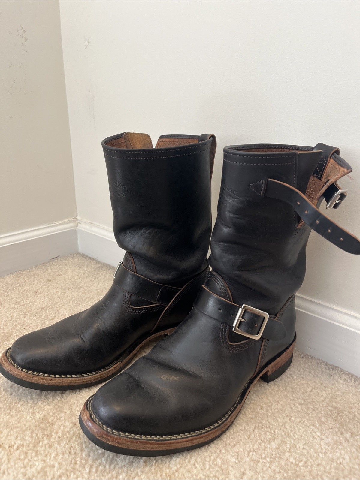 Wesco Mr. Lou Engineer Boots Black Maryam Horsehide 8.5D