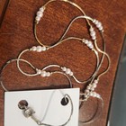 Vintage Korean Pearl And Beaded Gold Toned Necklace,  14.5 Inches — photo 4