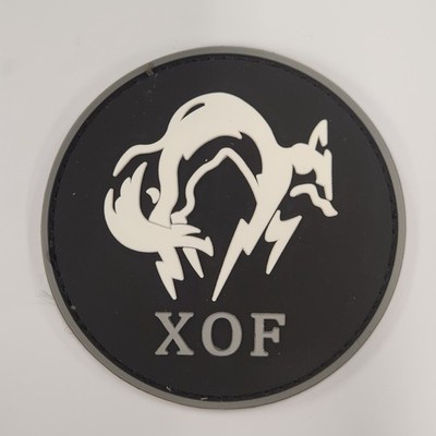 XOF Hook and Loop Patch Badge Rubber PVC 3D Morale Metal Gear Solid Logo