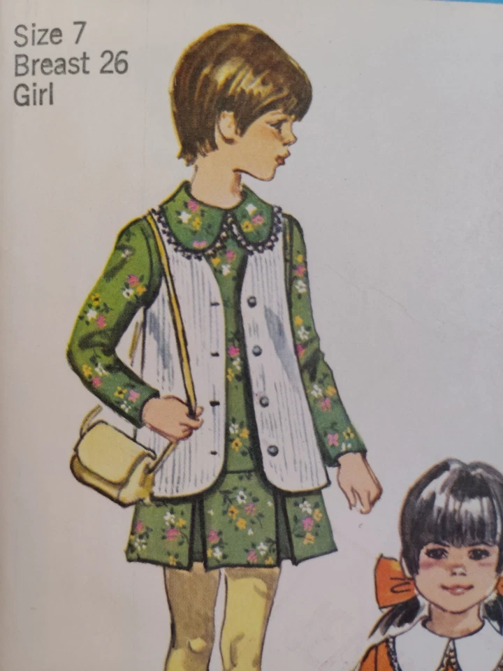Chaleco de vestir niñas 7 Simplicity 8992 patrón de costura corte de colección falda plisada corta Foto 3 de 4