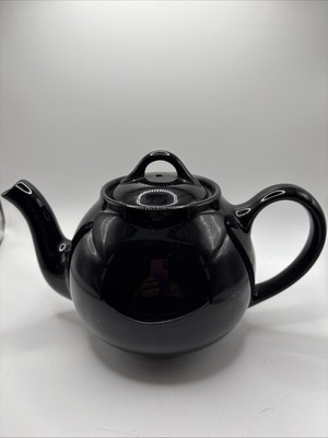 Vintage Lipton s Tea promotional teapot, solid black MCM Rare Black