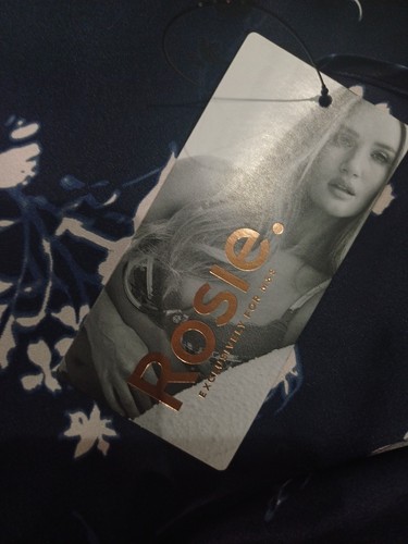 M&S ROSIE Silk & Floral Lace Camisole Size 12 NAVY MIX - Picture 6 of 6