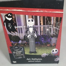 NEW Jack Skellington Gemmy 5 Foot Inflatable Light Up Nightmare Before Christmas
