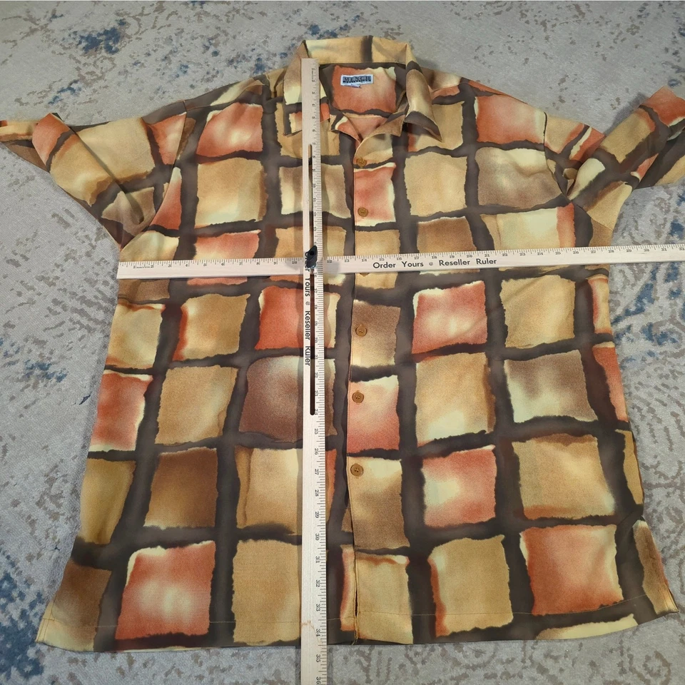 Camisa abotonada platino hombre manga corta hombre talla 3XL geométrica Foto 4 de 4