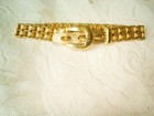 Vintage Gold Tone Bracelet With Buckle Clasp KJ — photo 5