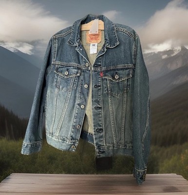 Vintage Levi's Strauss Youth Boys M 10/12 Denim Trucker Jacket Jean Coat 57511
