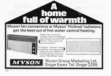Original 1971 advert for A home full of warmth. Myson fan convectors