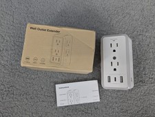 Multi-Plug Outlet Extender 6-Outlet Splitter with 3 USB Ports, Surge Protector