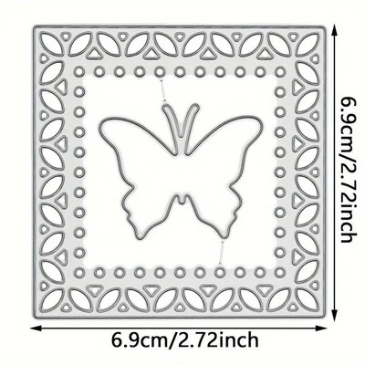 Butterfly in a frame metal craft die cut cutting paper machine cutter