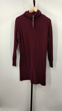 Quince Purple Basic Sleeved Dress Large