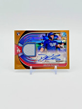 2025 Bowman Chrome Dalton Rushing RC Rookie RPA Relic Patch Auto Dodger Gold /50