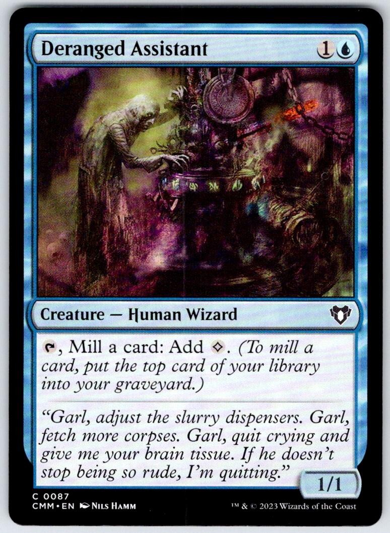 Deranged Assistant 87 Common Commander Masters Magic: The Gathering Near Mint