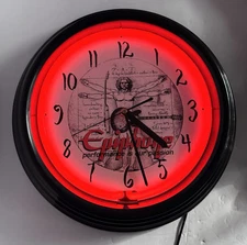 Rare Dealer Epiphone Neon Clock! “Performance is our passion”!Works!