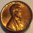 1961-D Lincoln Memorial Cent — photo from another recent sale