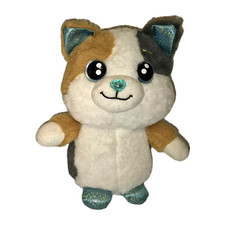 Russ Berrie Lil Peepers Calico Cat KItten Sparkly Blue Ears Nose Feet 9in Plush