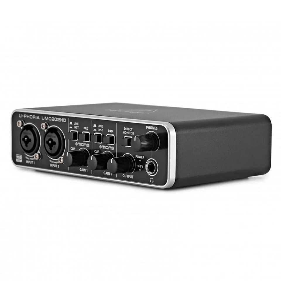 UMC202HD 2 x 2 USB Audio Interface 24-Bit | 192 kHz Midas Preamps - Image 3 of 4