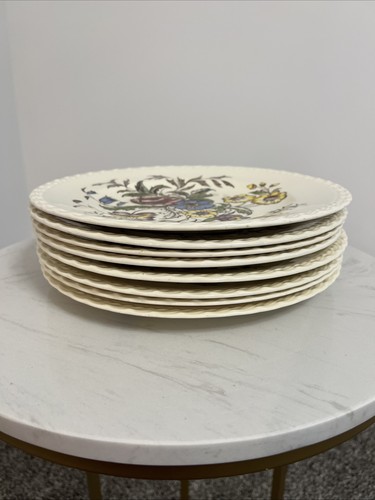 VTG Vernon Kilns May Flower Dinner Plate Hand Painted Floral Flowers 10.5” - Picture 2 of 5