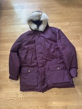 Woolrich Arctic Parka Jacket Mens XL Black Fur Hood Down