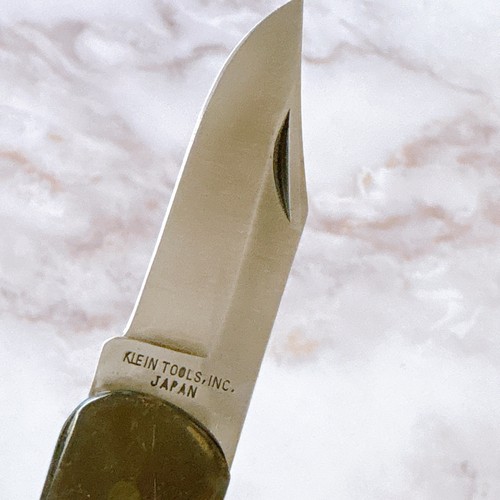 Klein Tools Inc. 44036 Lock back Pocket Knife Wood Handle Japan Import - Afbeelding 5 van 12