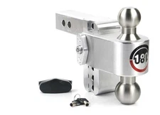 Weigh Safe LTB4-2 Turnover Ball 4" Drop Hitch w/2" Shank 8K/10K Dual Pin Lock