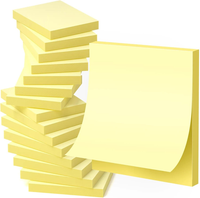 24 StüCk Haftnotizen Pastell Gelb - 50 X 38Mm Sticky Notes, Selbstklebende Haftn