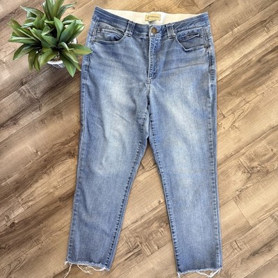 Democracy Ab Solution Skinny Jeans Women's Size 16 Raw Hem Stretch
