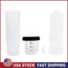 Disposable Paint Spray Gun Cup Liners and Lid System 20Ounce 600ML Car Supplies