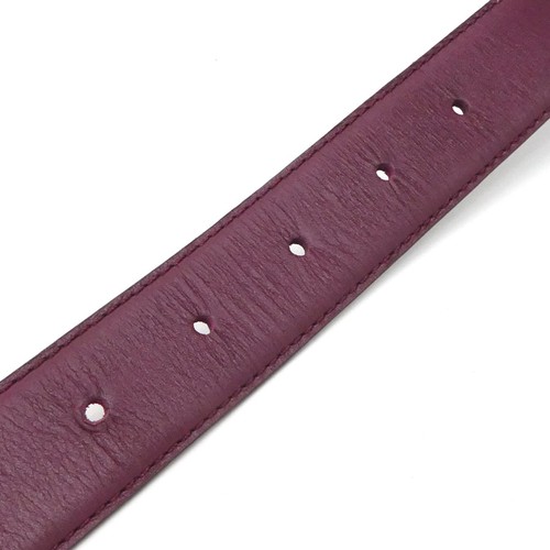 Cintura Christian Dior originale bordeaux/argento/oro pelle/metallo - e59200 g - Foto 6 di 9