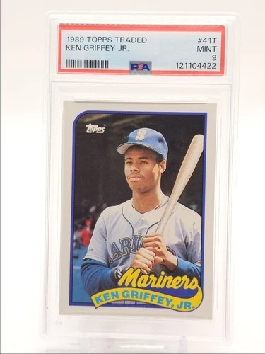 KEN GRIFFEY JR. 1989 TOPPS TRADED ROOKIE MARINERS #41T MINT RC PSA 9 Q6515