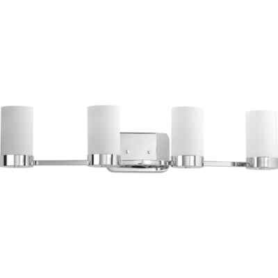 Progress Lighting Elevate 4-Light Chrome Mid-Century Modern Bath Vanity Light