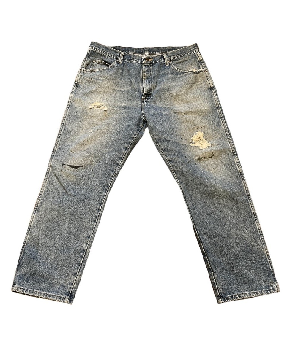 Vintage 90s Distressed Mens Wrangler Denim Jeans size 36x29 | eBay