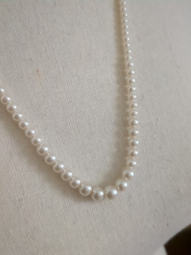 Vintage 1970s Signed Marvella Imitation Pearl beads 24" Necklace - Picture 4 of 6