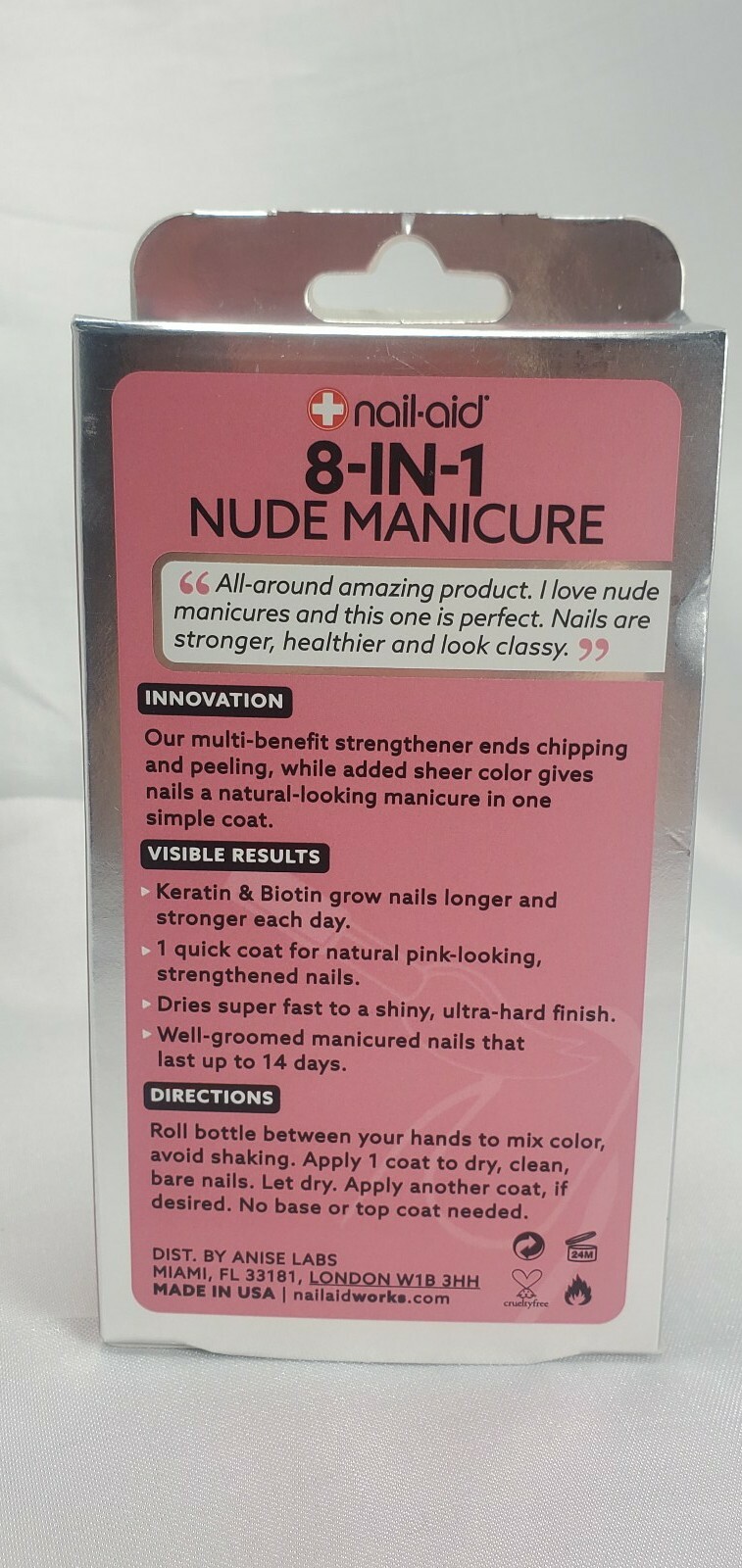 +nailaid 8 in 1 NUDE MANICURE MULTISTRENGTHENER+COLOR .55oz / 15ml eBay