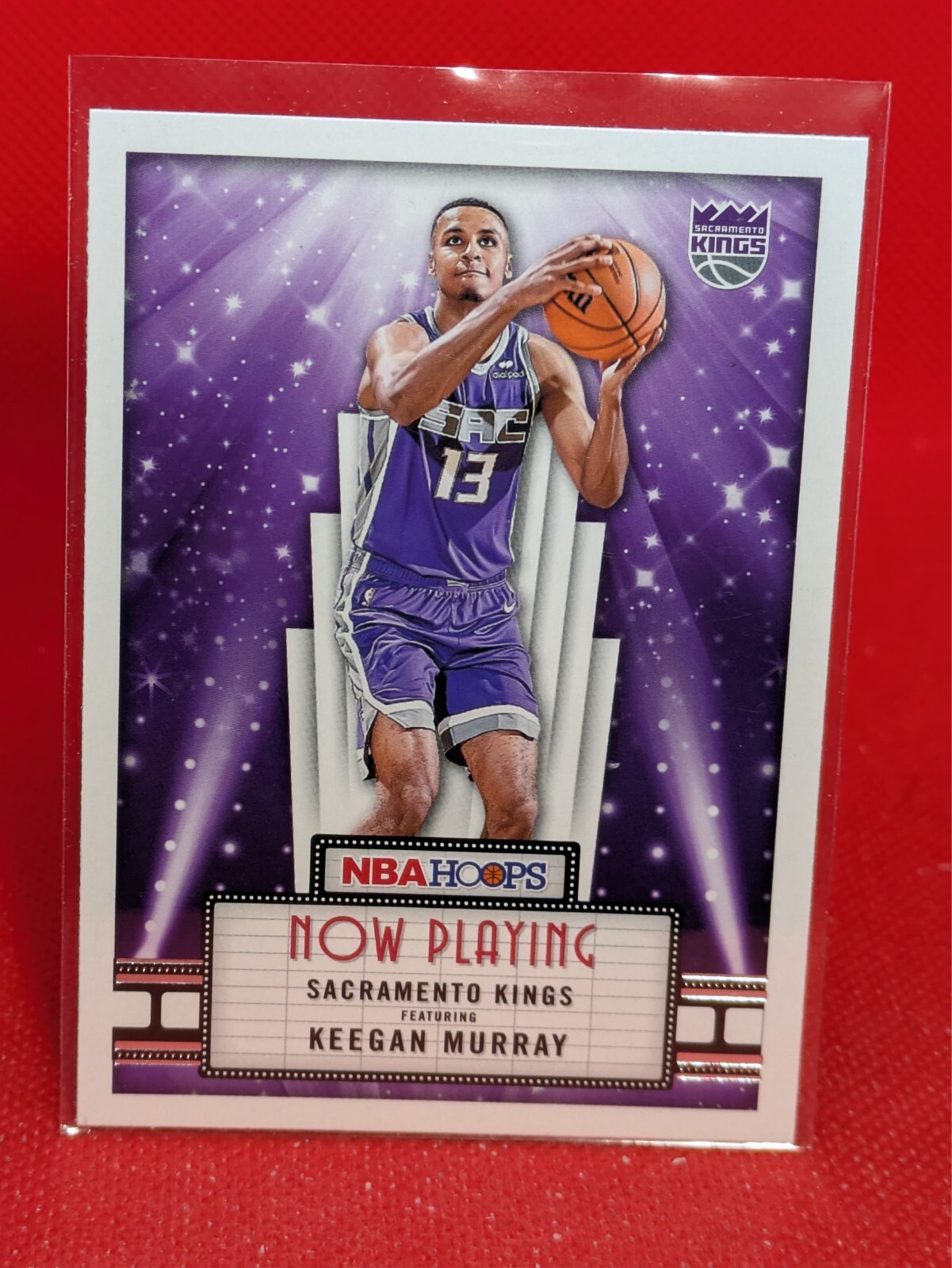 2022-23 Panini NBA Hoops Keegan Murray Rookie Now Playing Insert #4 Kings RC