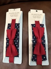 Dillards class club, Velcro red bowtie navy pocket square, 2 Of Them