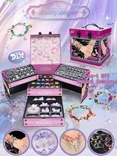 Girls Treasure DIY Beaded Jewelry Box Set Bracelet Necklace Birthday Xmas Gift