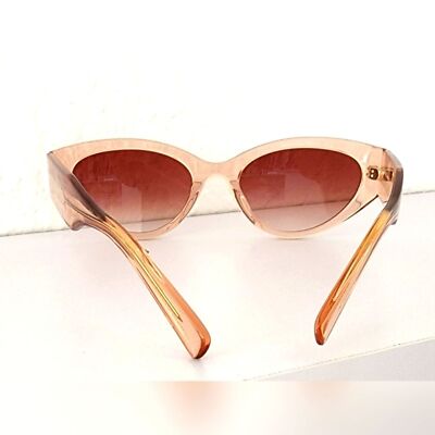 Rebecca Minkoff New Cat Eye Crystal Pink w/ Brown Gradient 