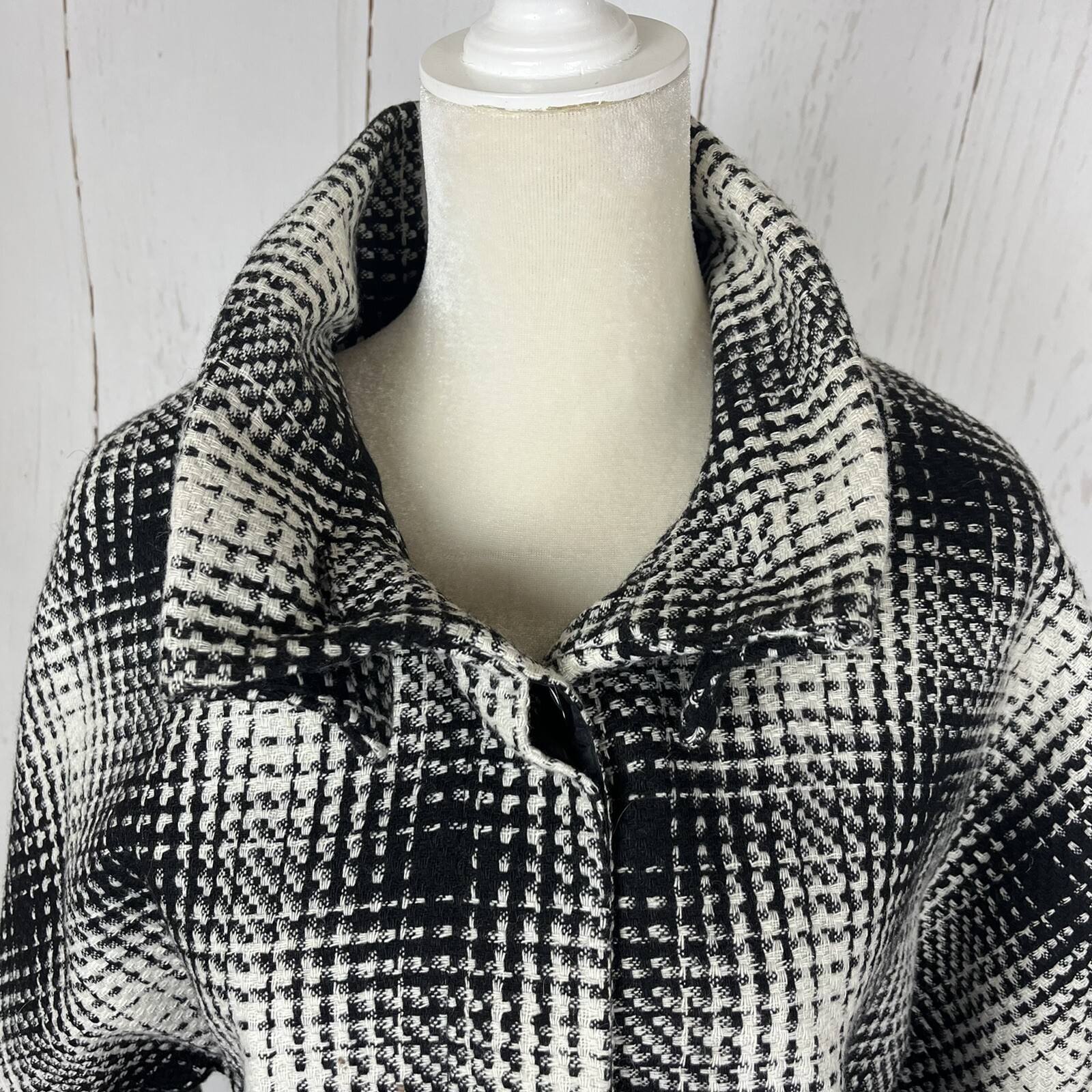 Willi Smith Houndstooth Jacket Medium Cropped Bel… - image 7