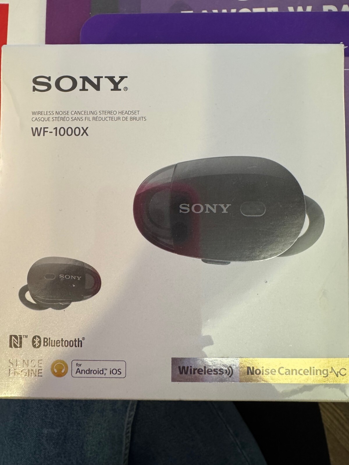 Sony WF-1000X Wireless Noise Canceling Headphones - Black