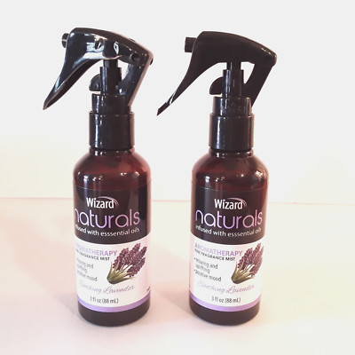Wizard Naturals- Soothing Lavender Aromatherapy Room Spray-Lot of 2, 3oz Bottles