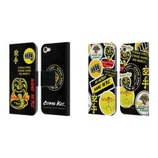 PERSONALIZED COBRA KAI ART LEATHER BOOK WALLET CASE FOR APPLE iPOD TOUCH MP3