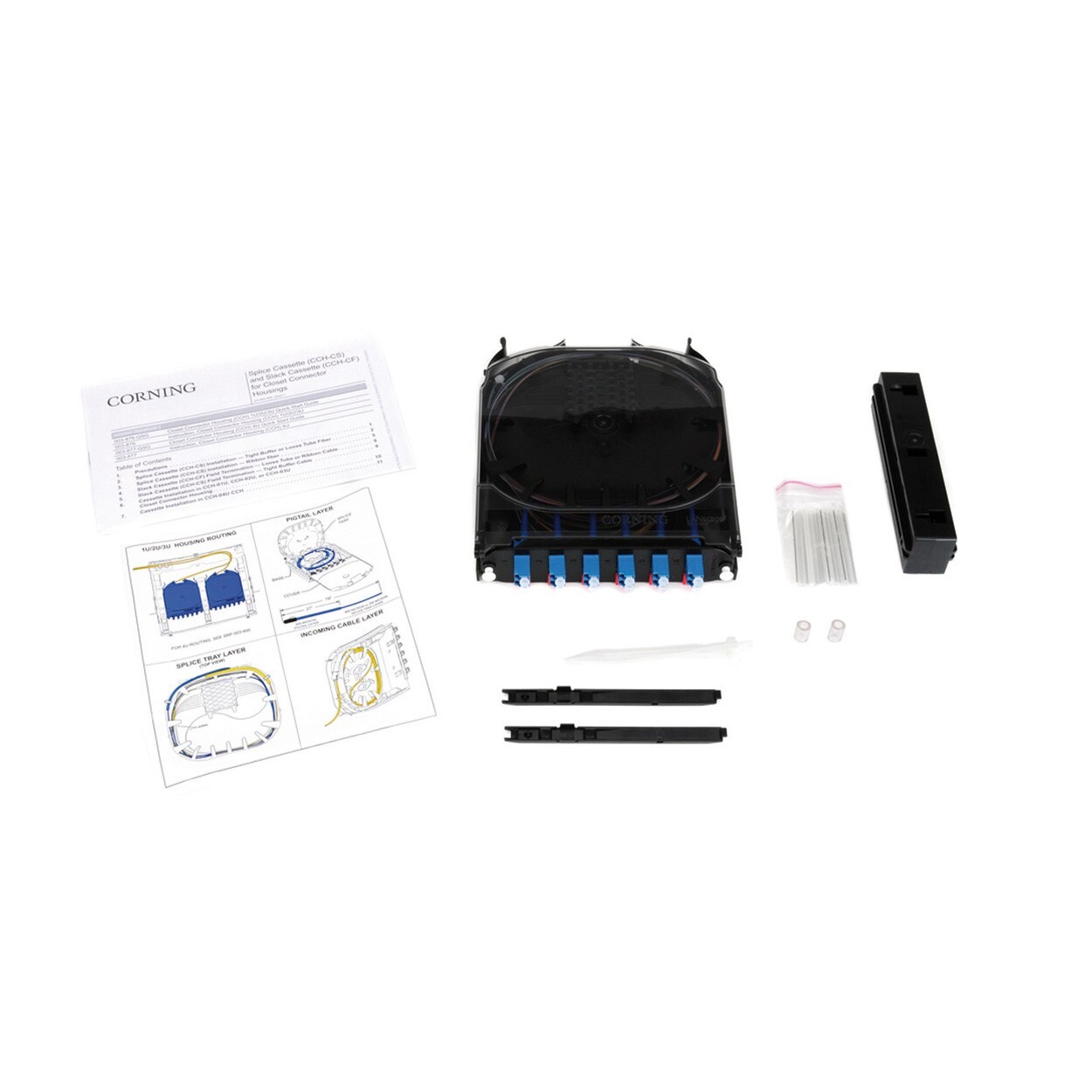 Corning CCH-CS12-D9-P00RE 12 Fiber Type SC Duplex CCH Pigtailed Splice ...