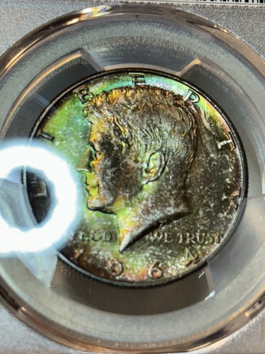 1964 D Kennedy Half Dollar PCGS MS67+ Monster Toned CoinFacts Plate Coin - Picture 6 of 9