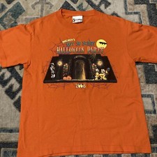 2006 Disney T Shirt Mickeys Not so Scary Halloween Party Orange Youth Medium