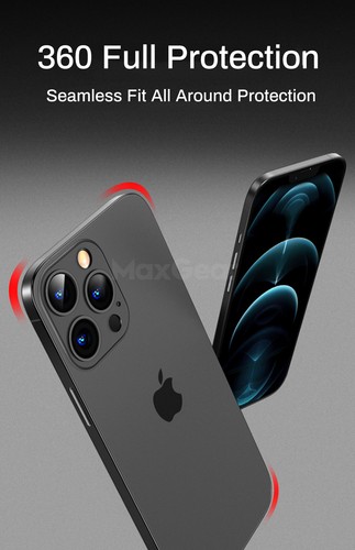 Ultra Thin Matte Case For iPhone 16 15 11 12 13 14 Pro Max Cover+Tempered Glass - Picture 10 of 26
