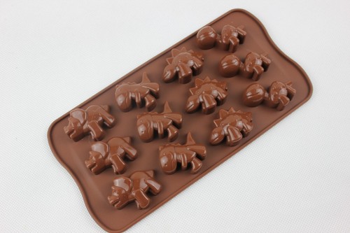 Animales chocolate molde dinosaurio dulces dulces dulces hornear gelatina pasteles - Imagen 6 de 6